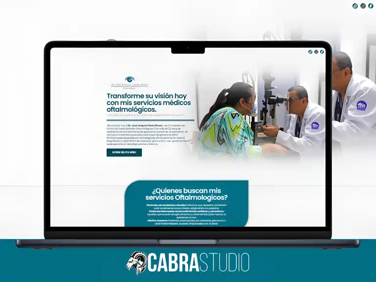 Dr. Joaquín Flores Rivera Diseño de Página Web para Especialista en Oftalmología.