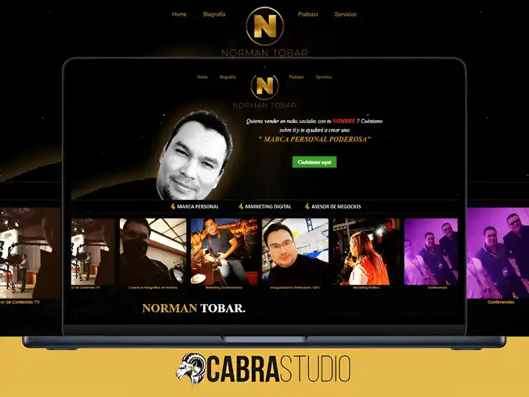 Norman Tobar Diseño de Página Web para Especialista en Marketing Digital.